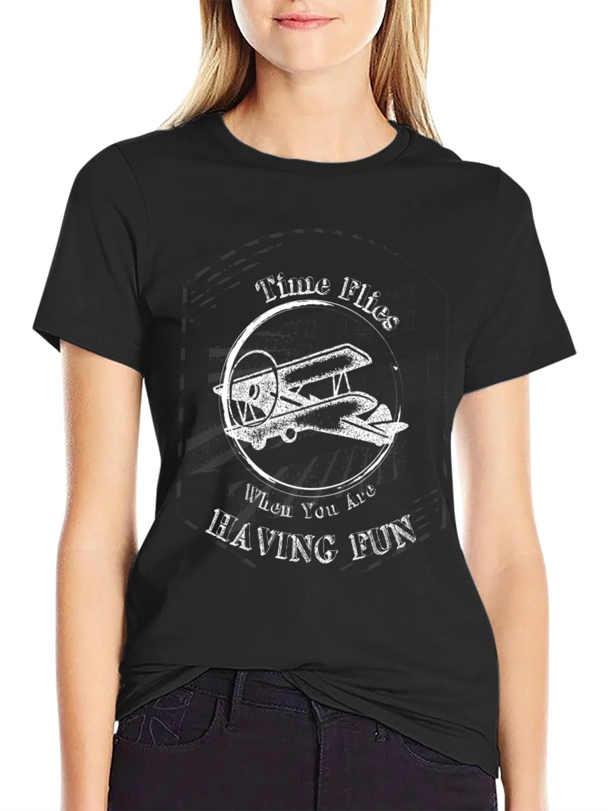 Time Flies T-Shirt - Airplane Graphic Tee product image 5