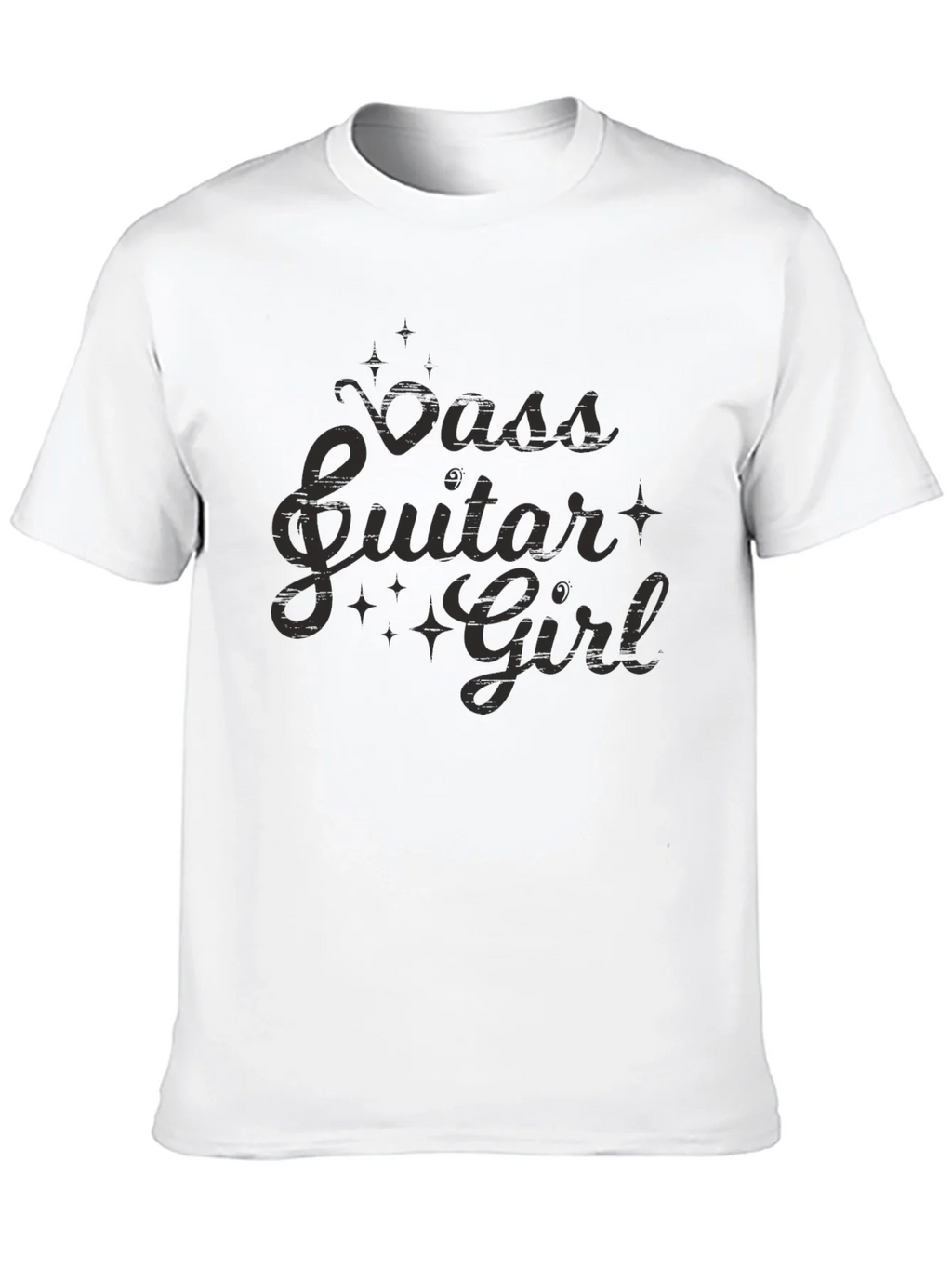 Bass Guitar Girl Black T-Shirt product image 12