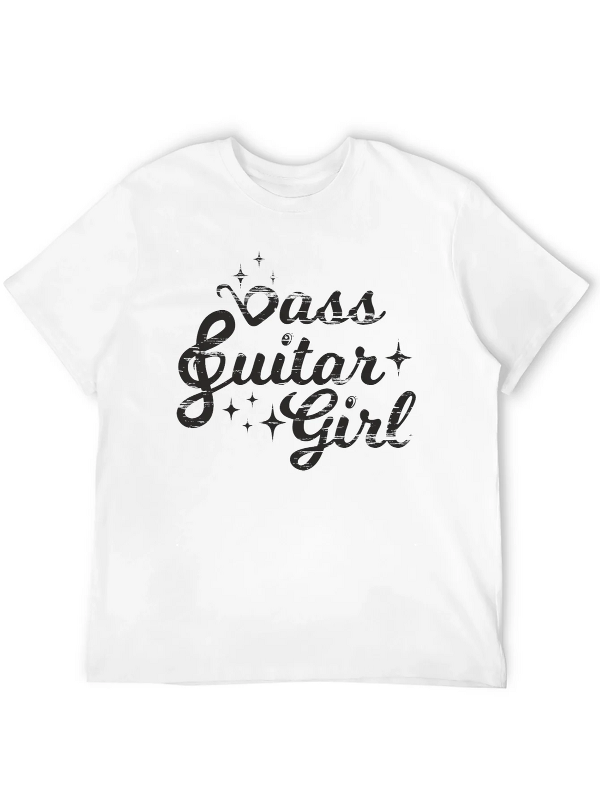Bass Guitar Girl Black T-Shirt product image 3