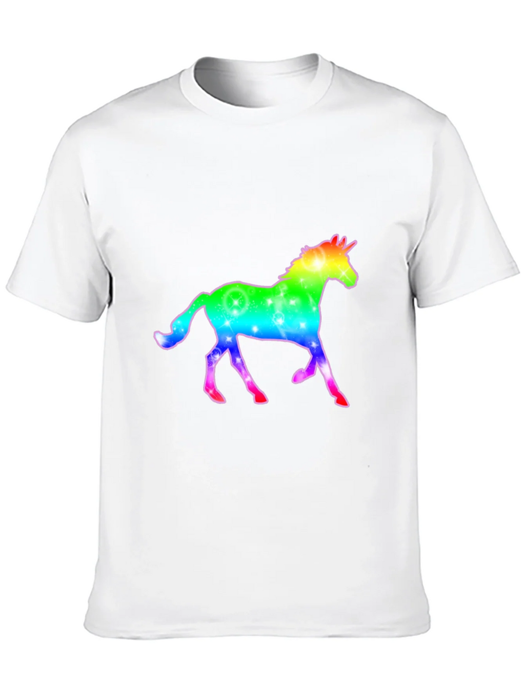 Rainbow Unicorn Graphic Black T-Shirt product image 11