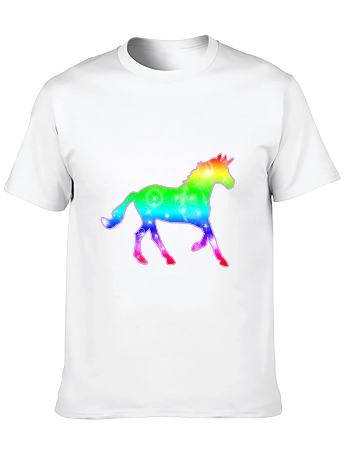 Rainbow Unicorn Graphic Black T-Shirt product image 11