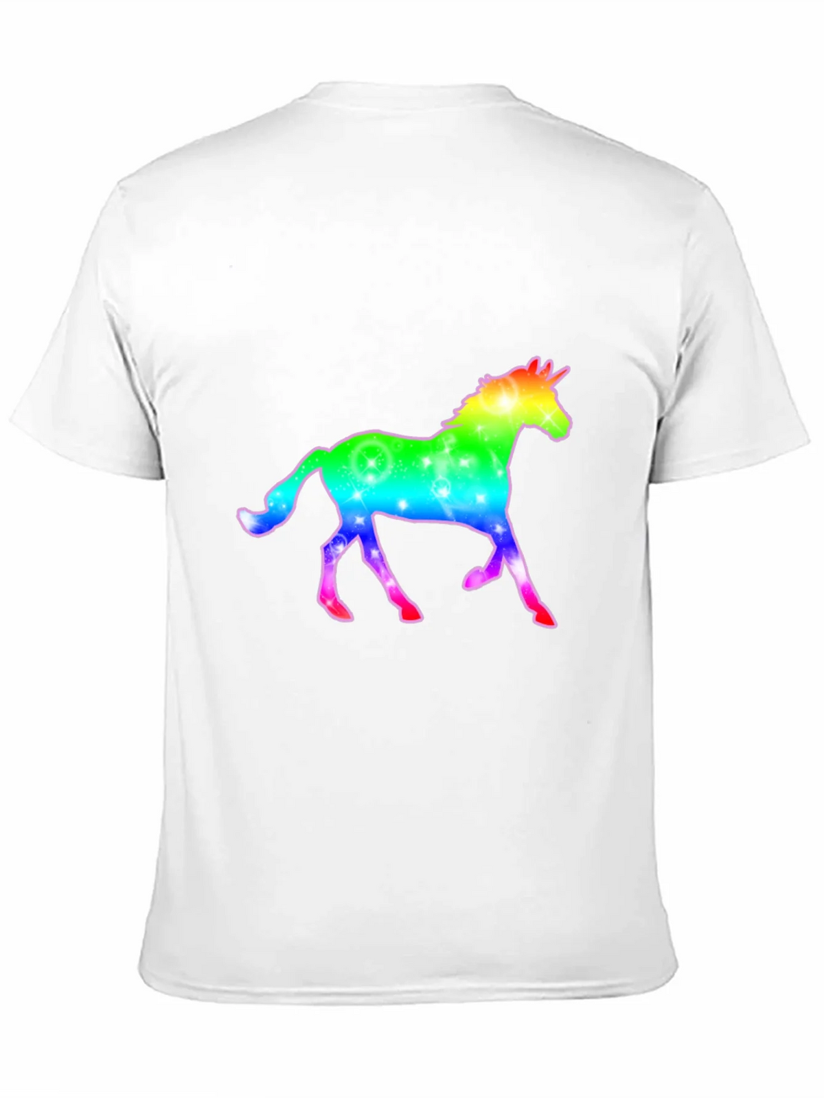 Rainbow Unicorn Graphic Black T-Shirt product image 2