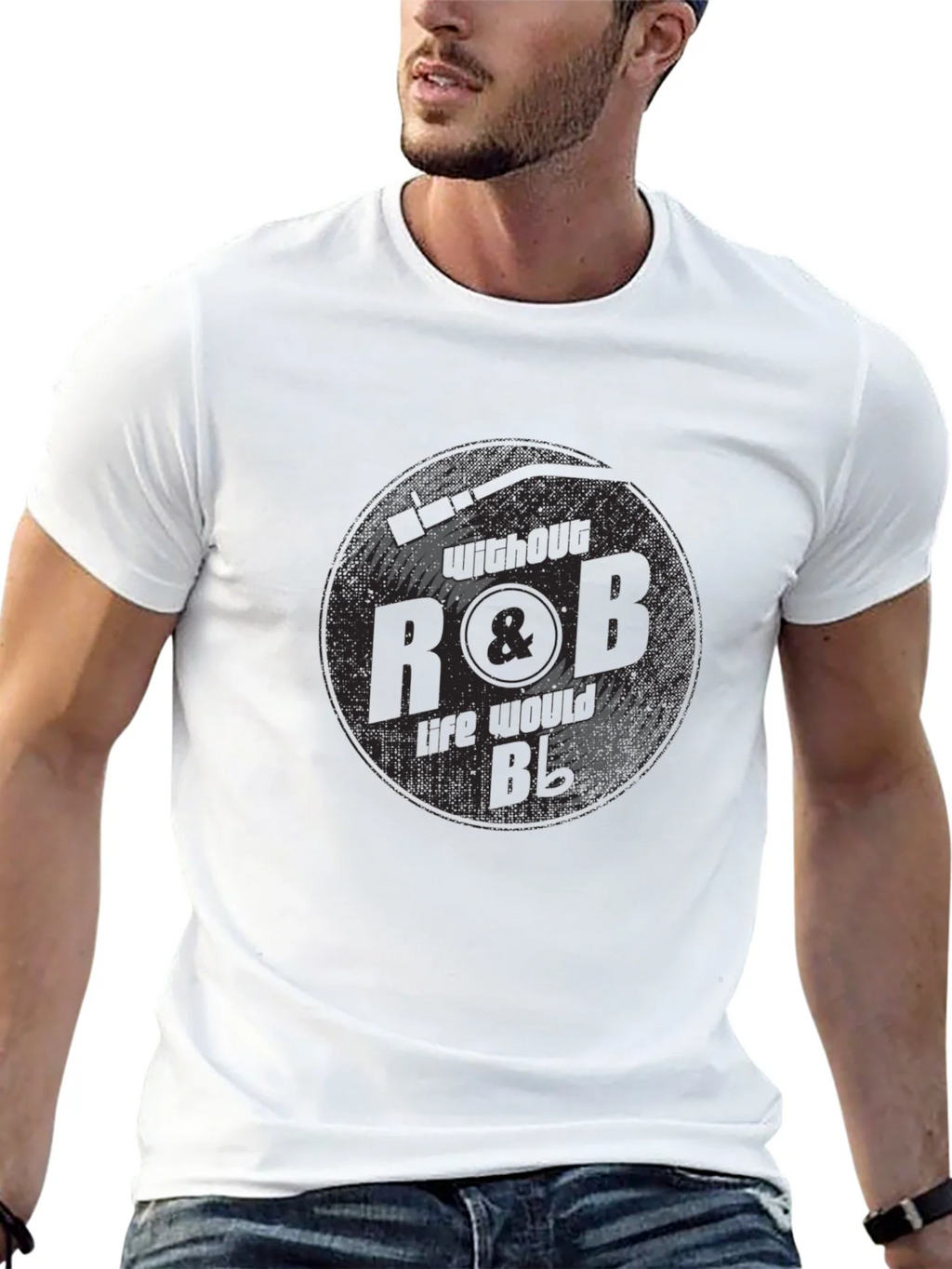 R&B Vinyl Record Graphic Tee - Black product image 4