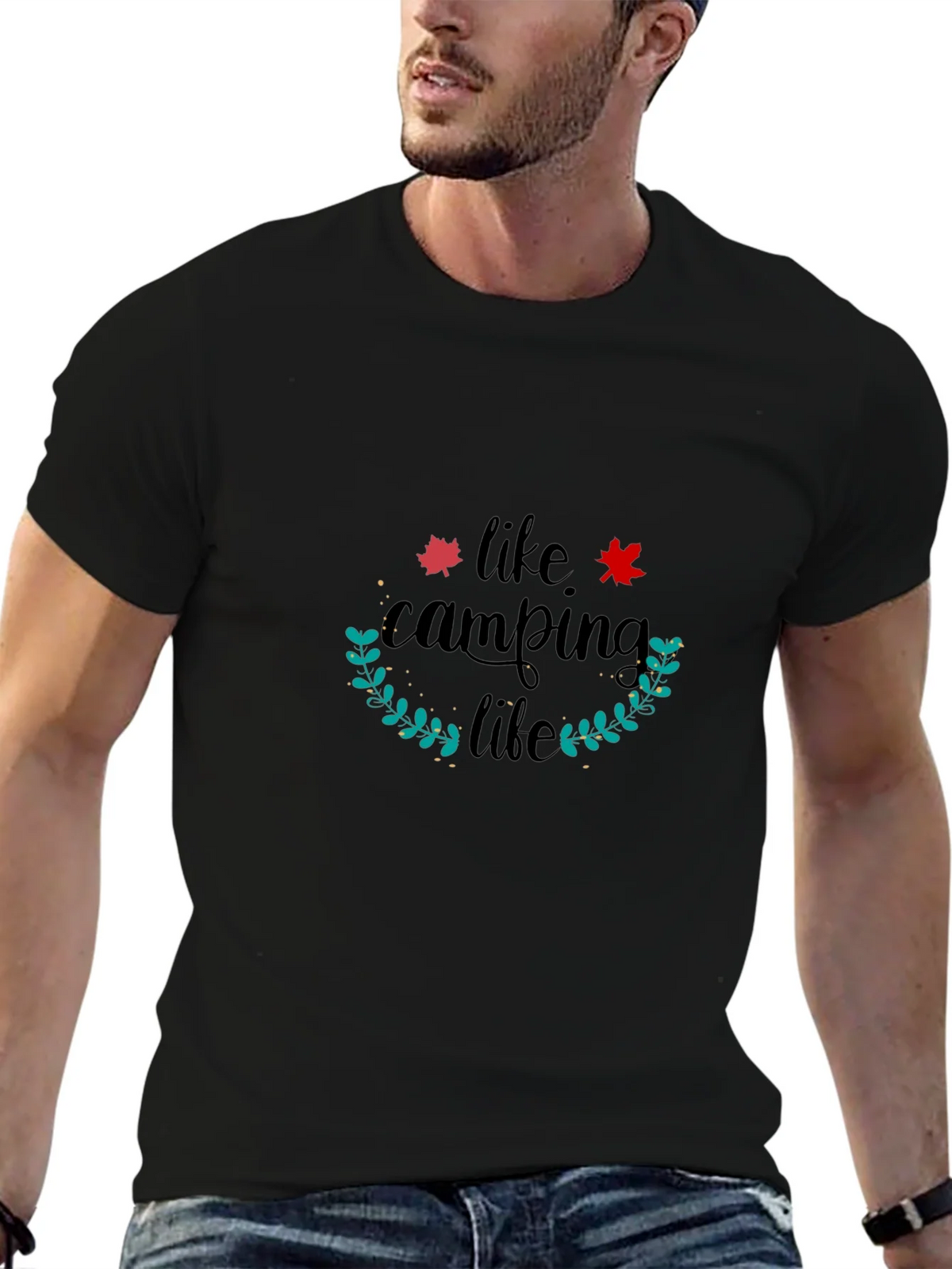 Camping Life Black T-Shirt product image 9