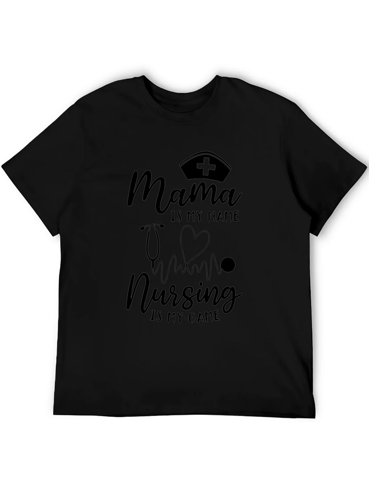 Mama Nursing is My Game Black T-Shirt product image 8