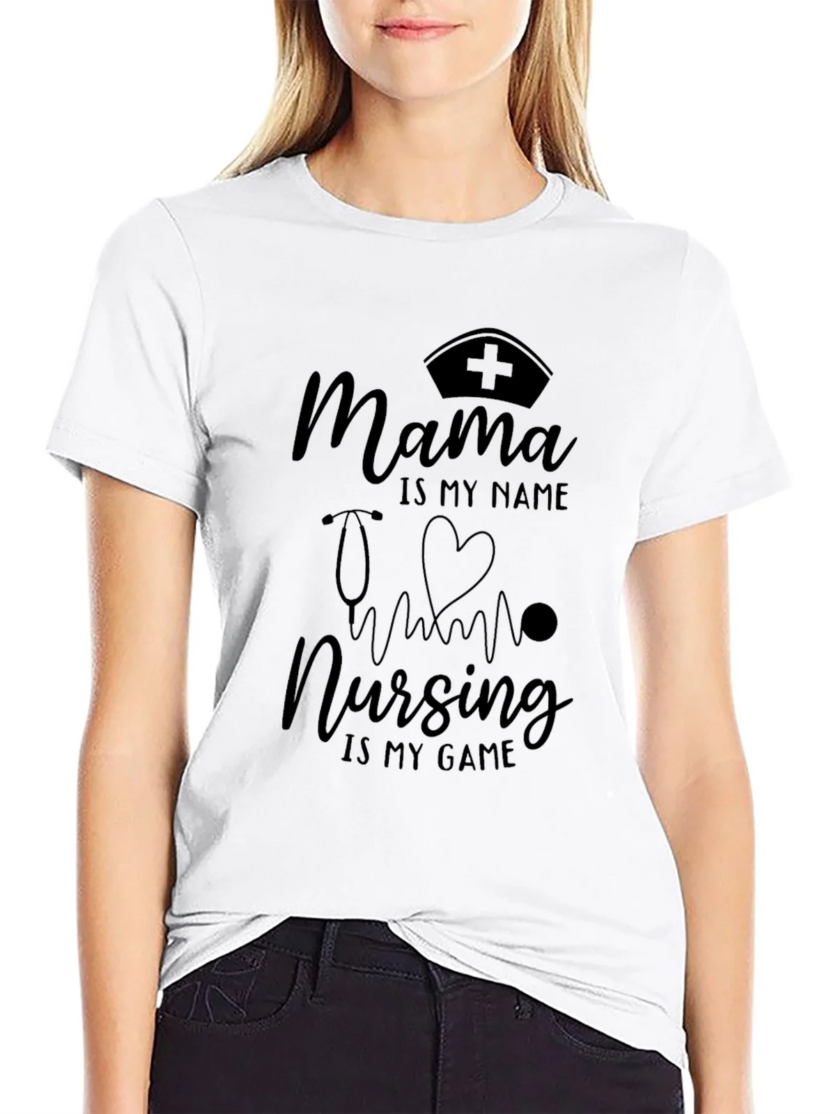Mama Nursing is My Game Black T-Shirt product image 11