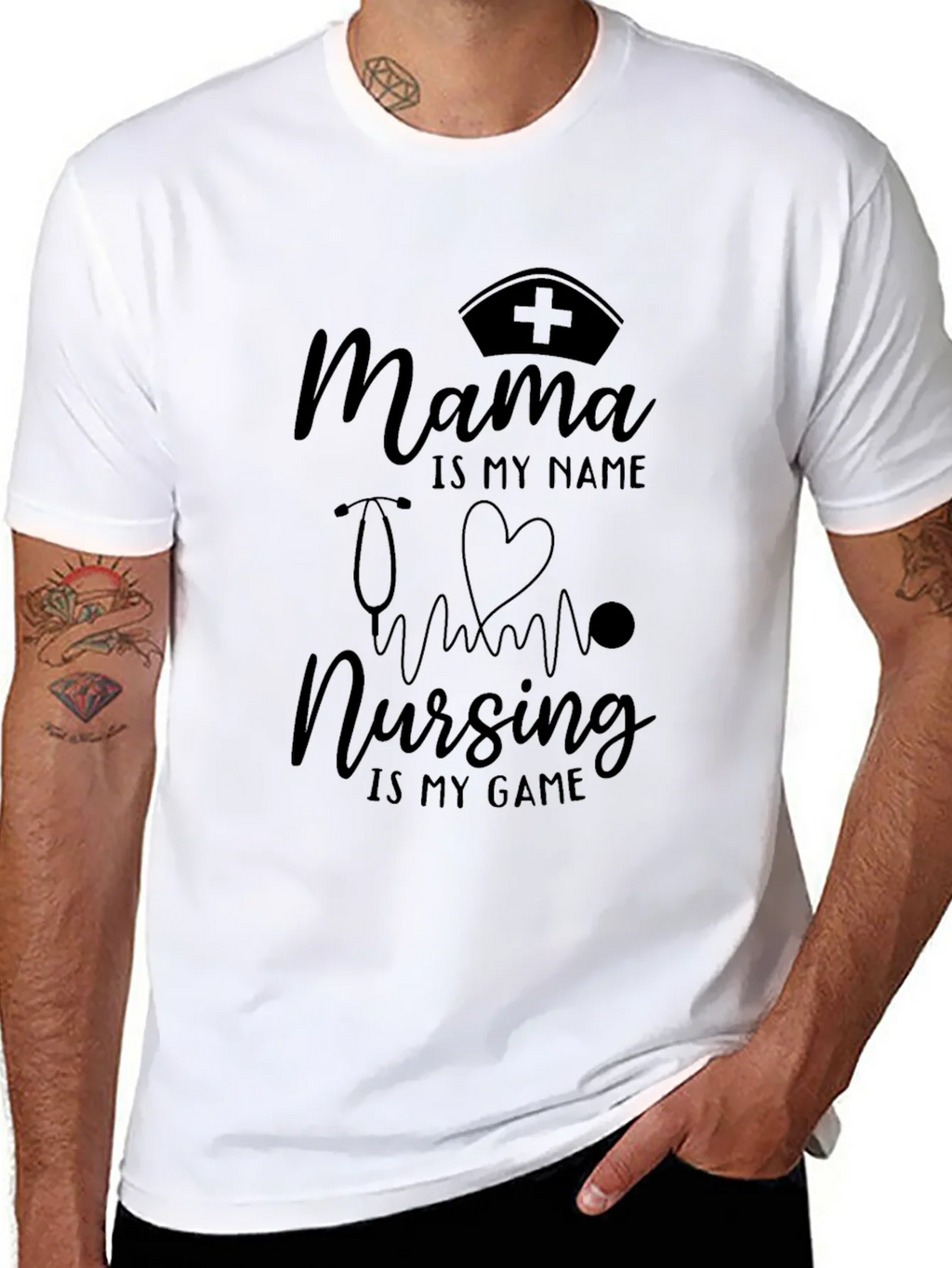 Mama Nursing is My Game Black T-Shirt product image 10