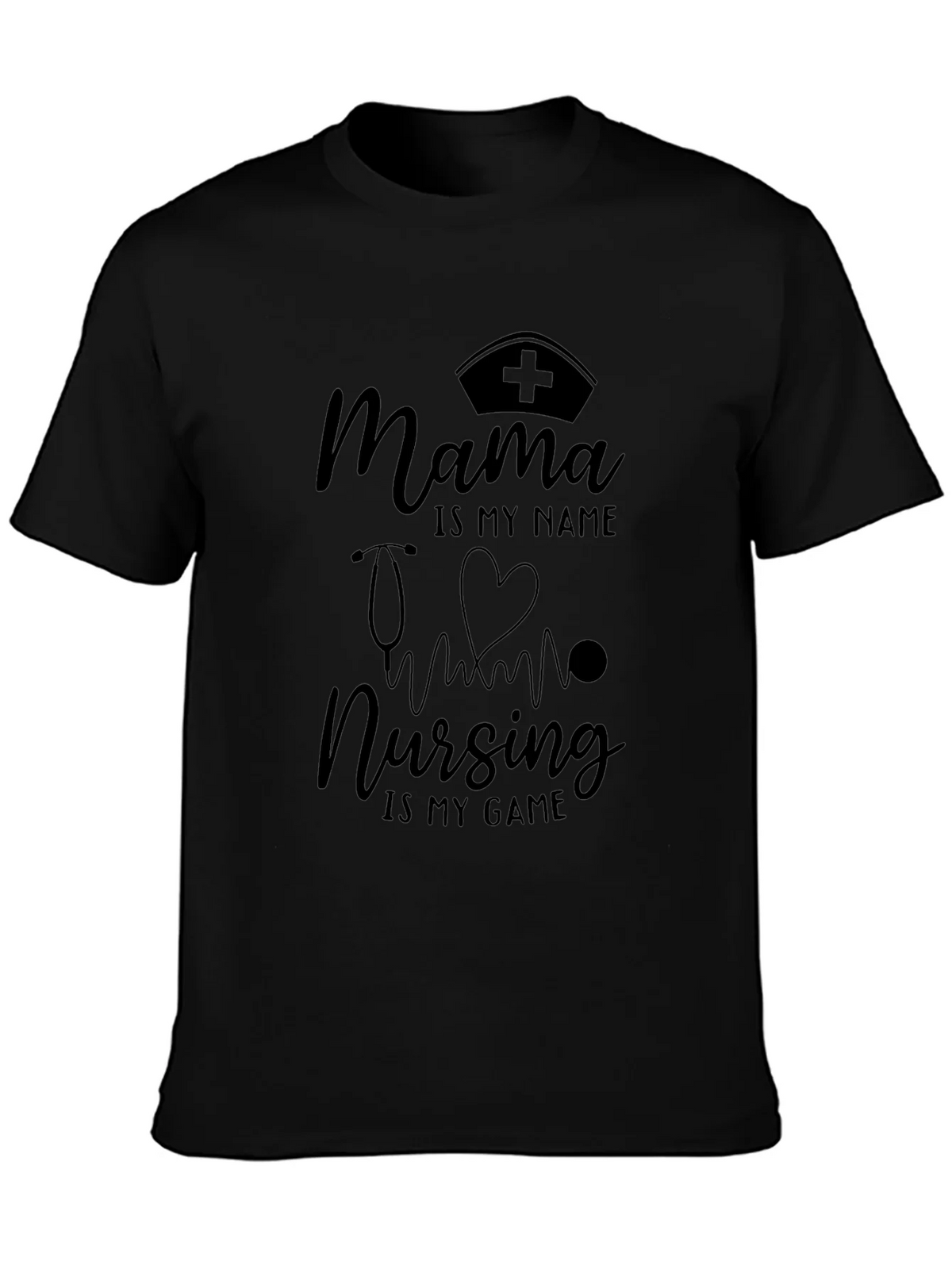 Mama Nursing is My Game Black T-Shirt product image 6