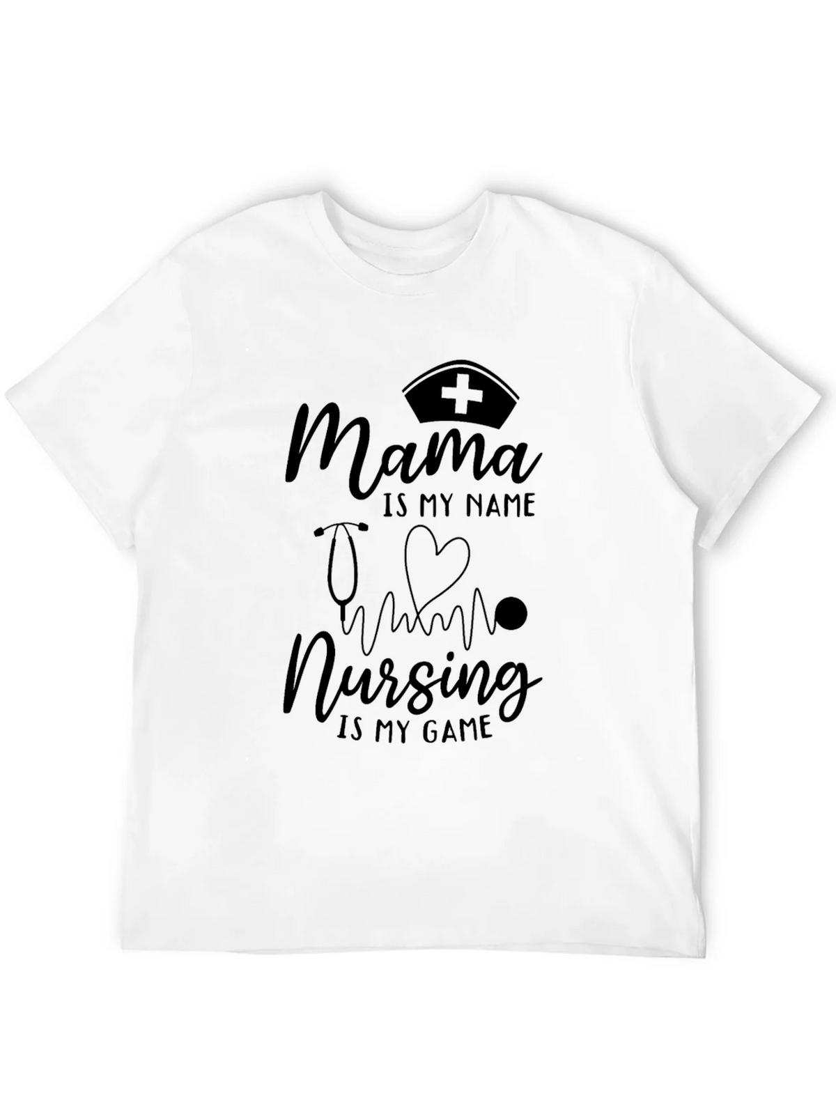 Mama Nursing is My Game Black T-Shirt product image 3