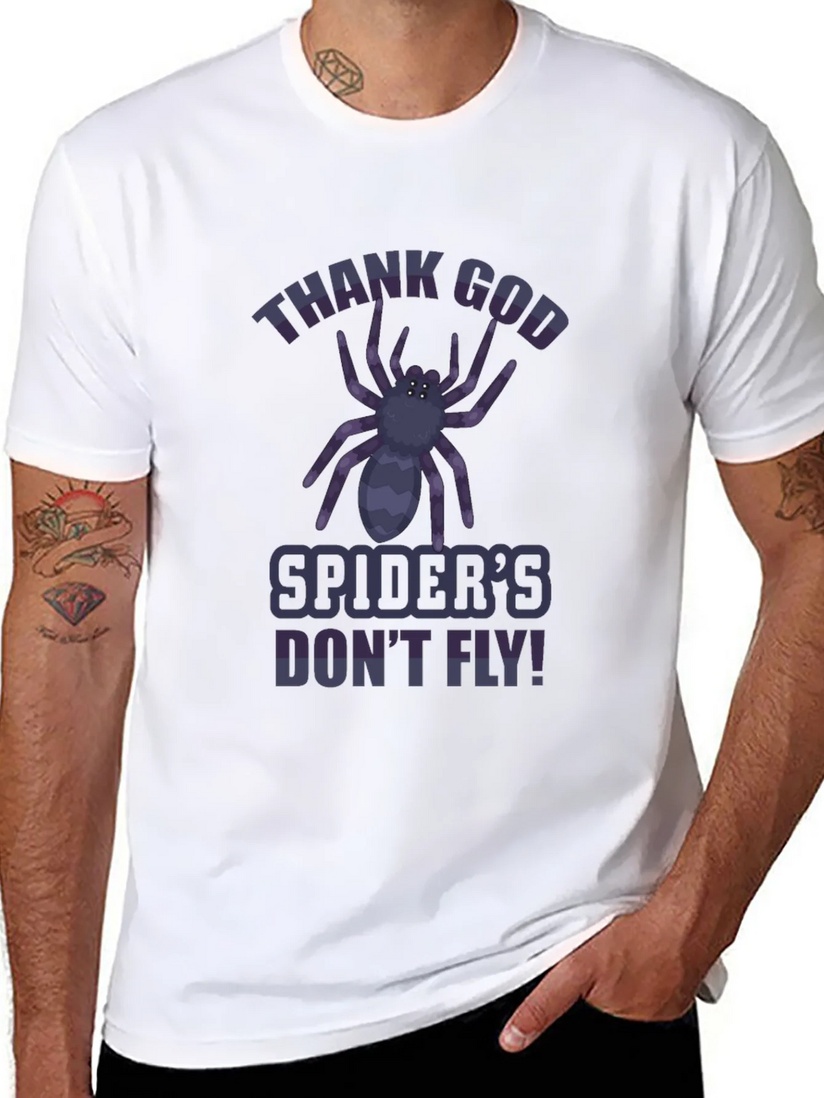 Thank God Spiders Dont Fly T-Shirt product image 10