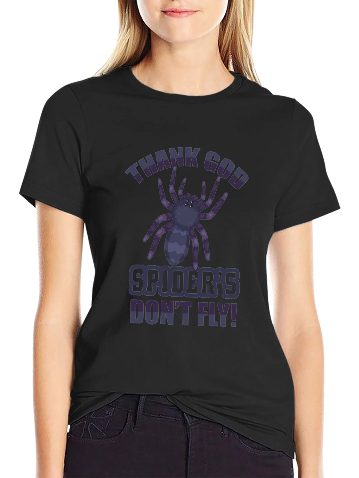 Thank God Spiders Dont Fly T-Shirt product image 5