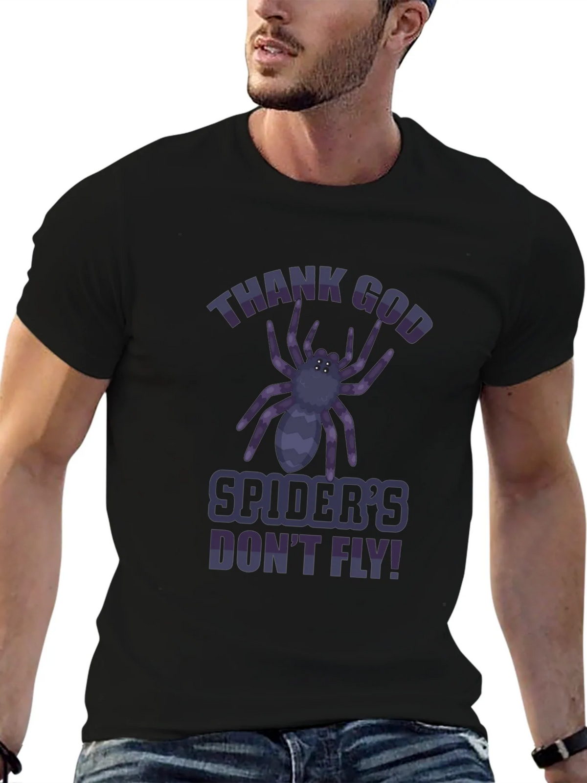 Thank God Spiders Dont Fly T-Shirt product image 9