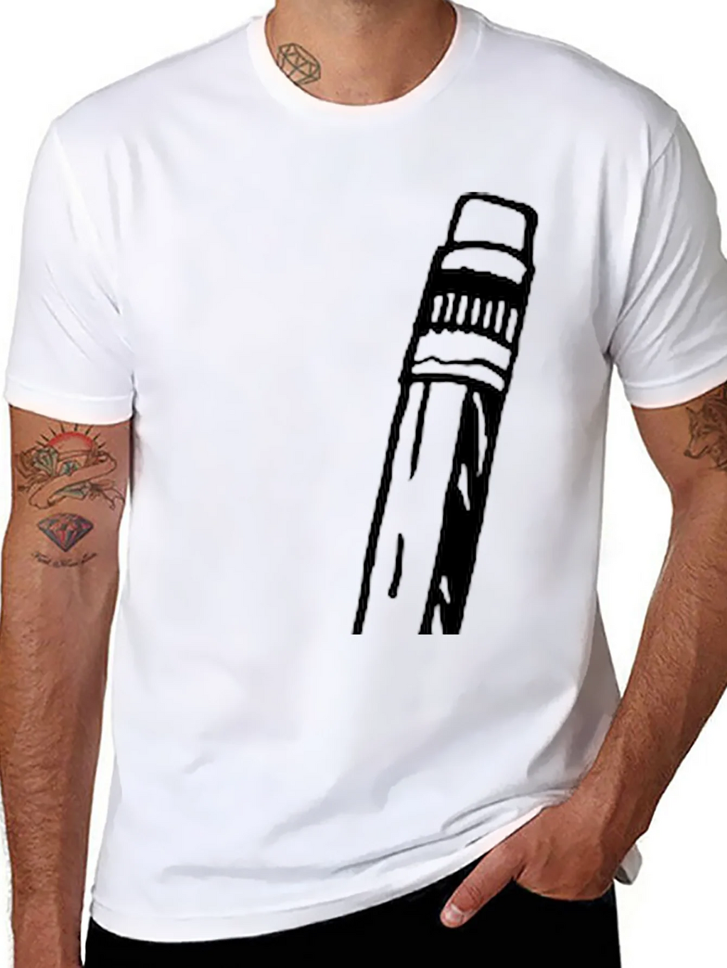 Pencil Graphic T-Shirt - Black product image 10