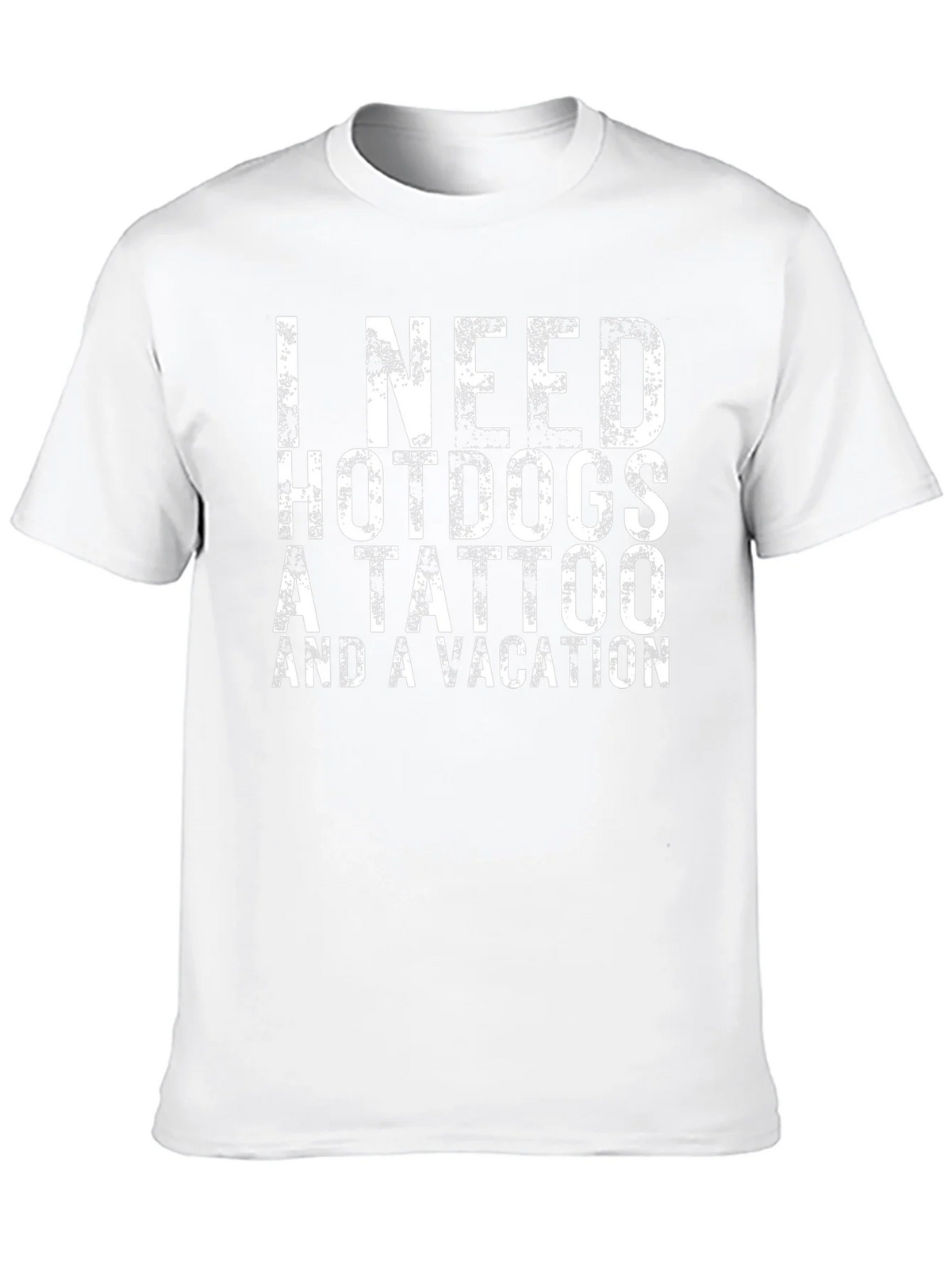 I Need Hotdogs a Tattoo & a Vacation Black T-Shirt product image 12