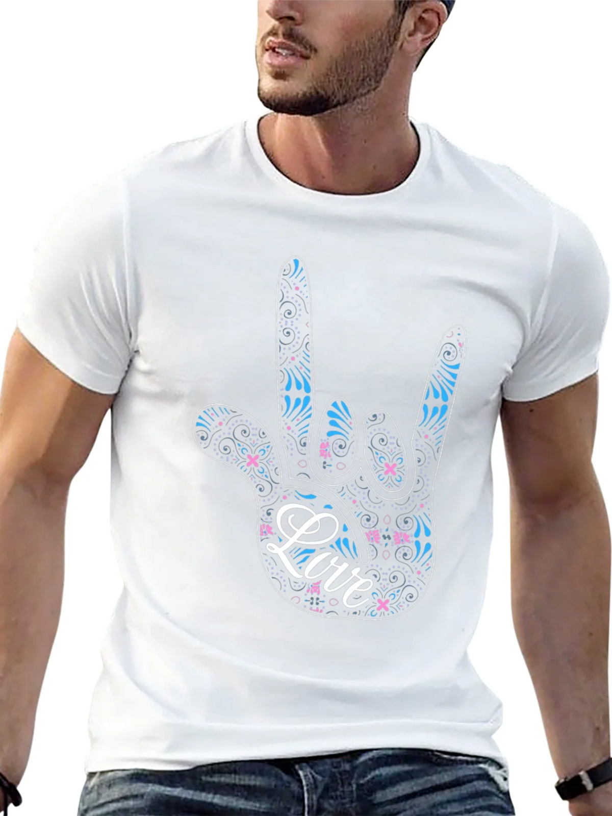 Love Sign Language Graphic Tee - Black product image 4