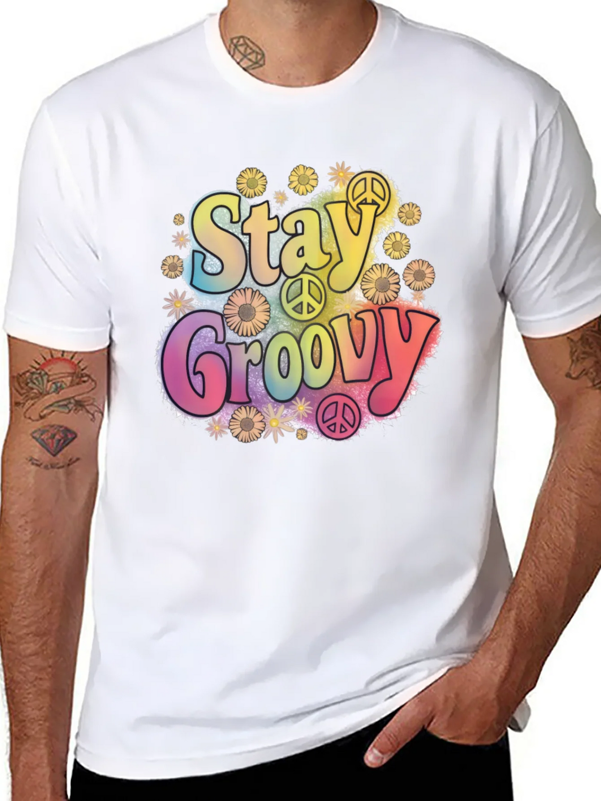 Stay Groovy Retro Graphic Tee product image 10