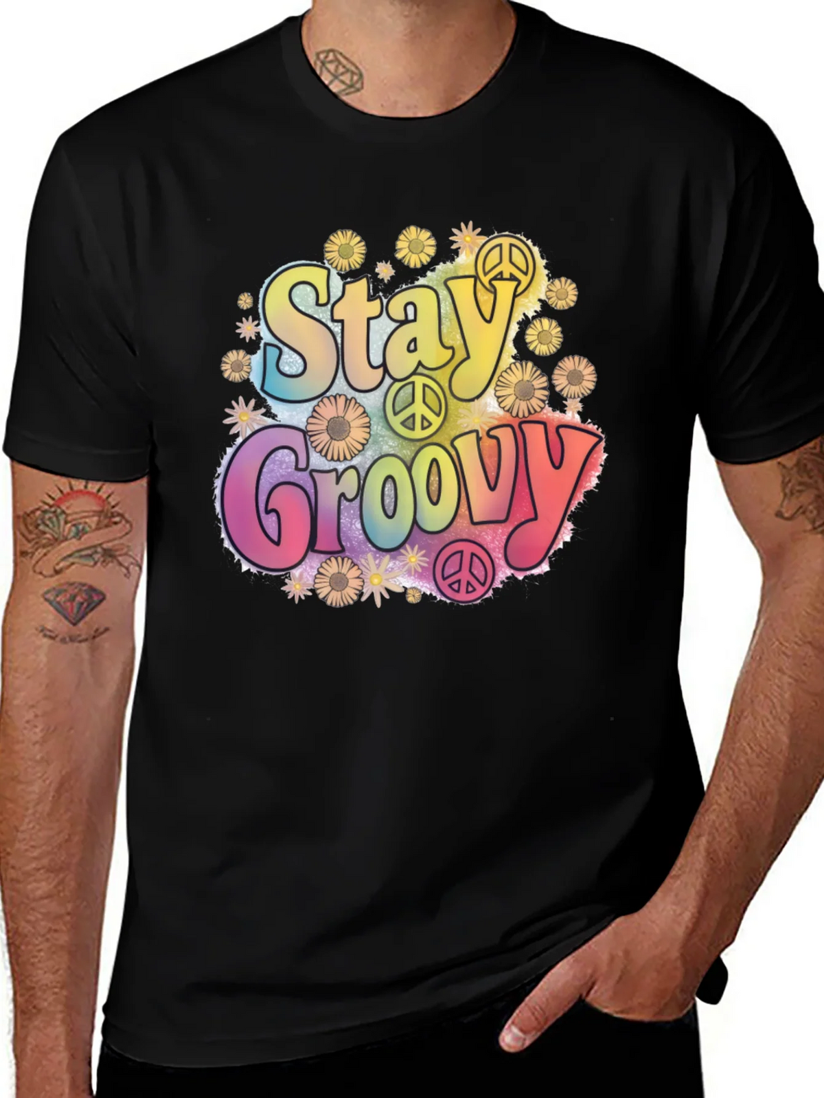 Stay Groovy Retro Graphic Tee product image 1