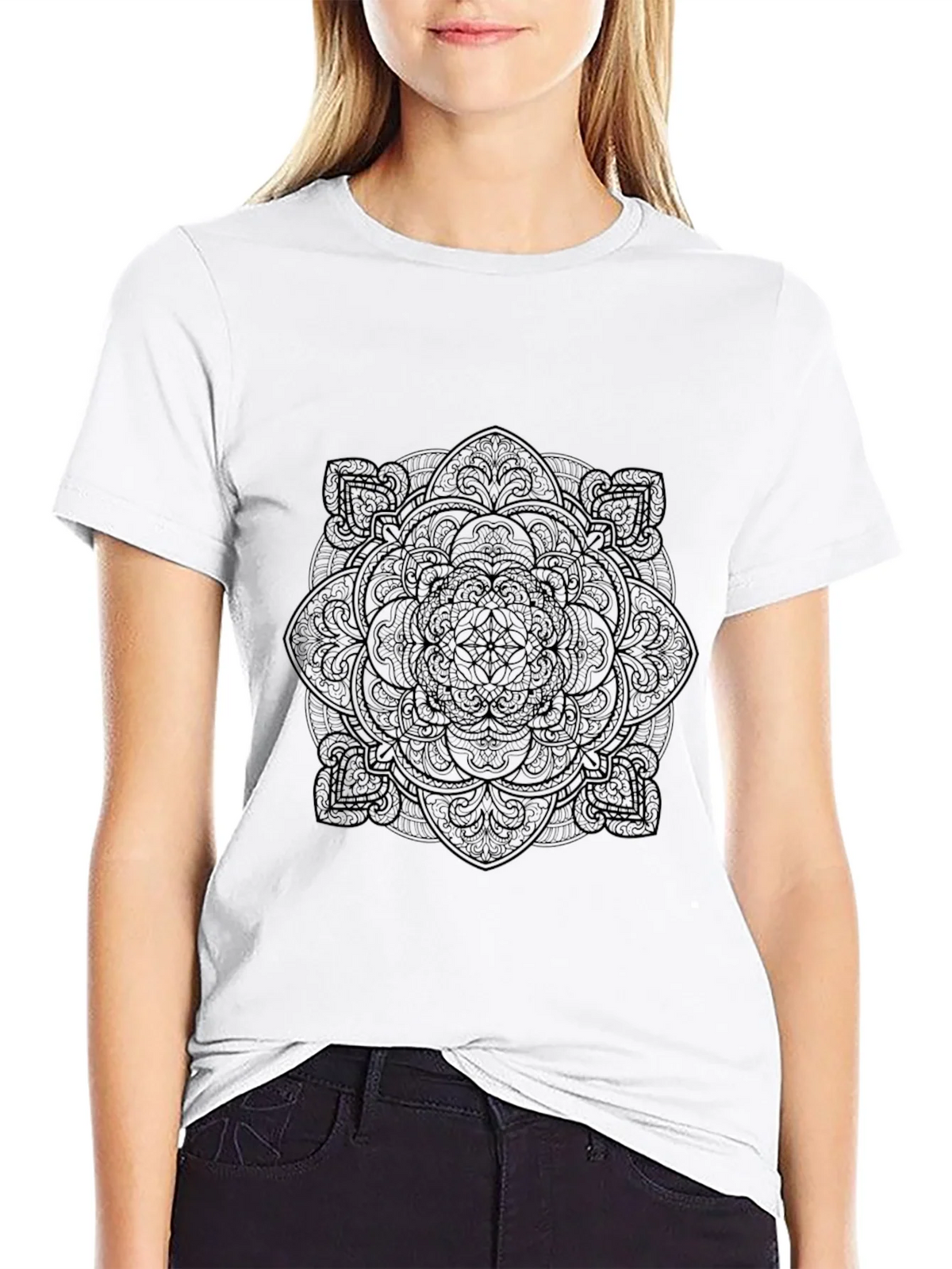 Black Mandala Graphic Tee - Stylish & Unique product image 11