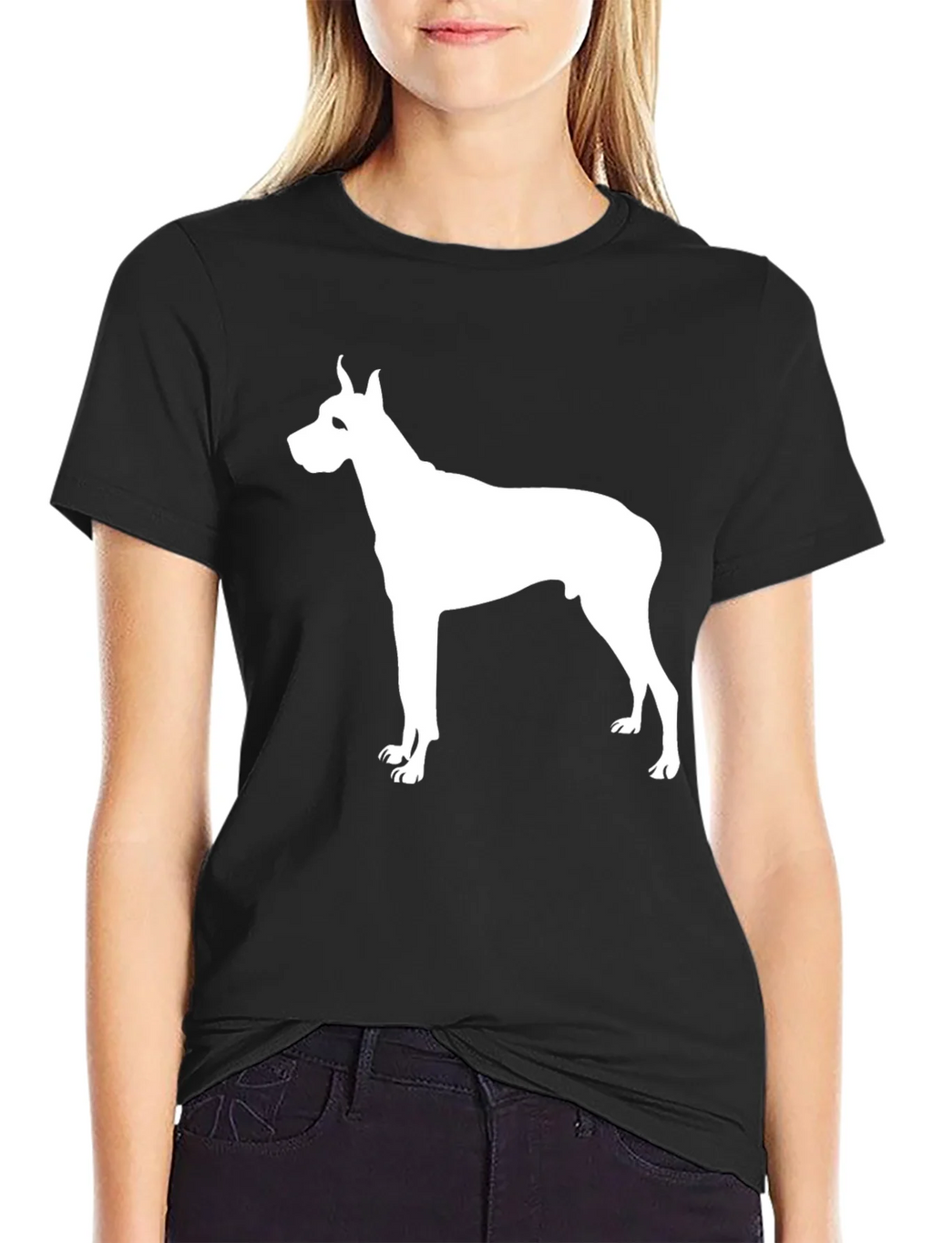 Dog Silhouette Black T-Shirt product image 5