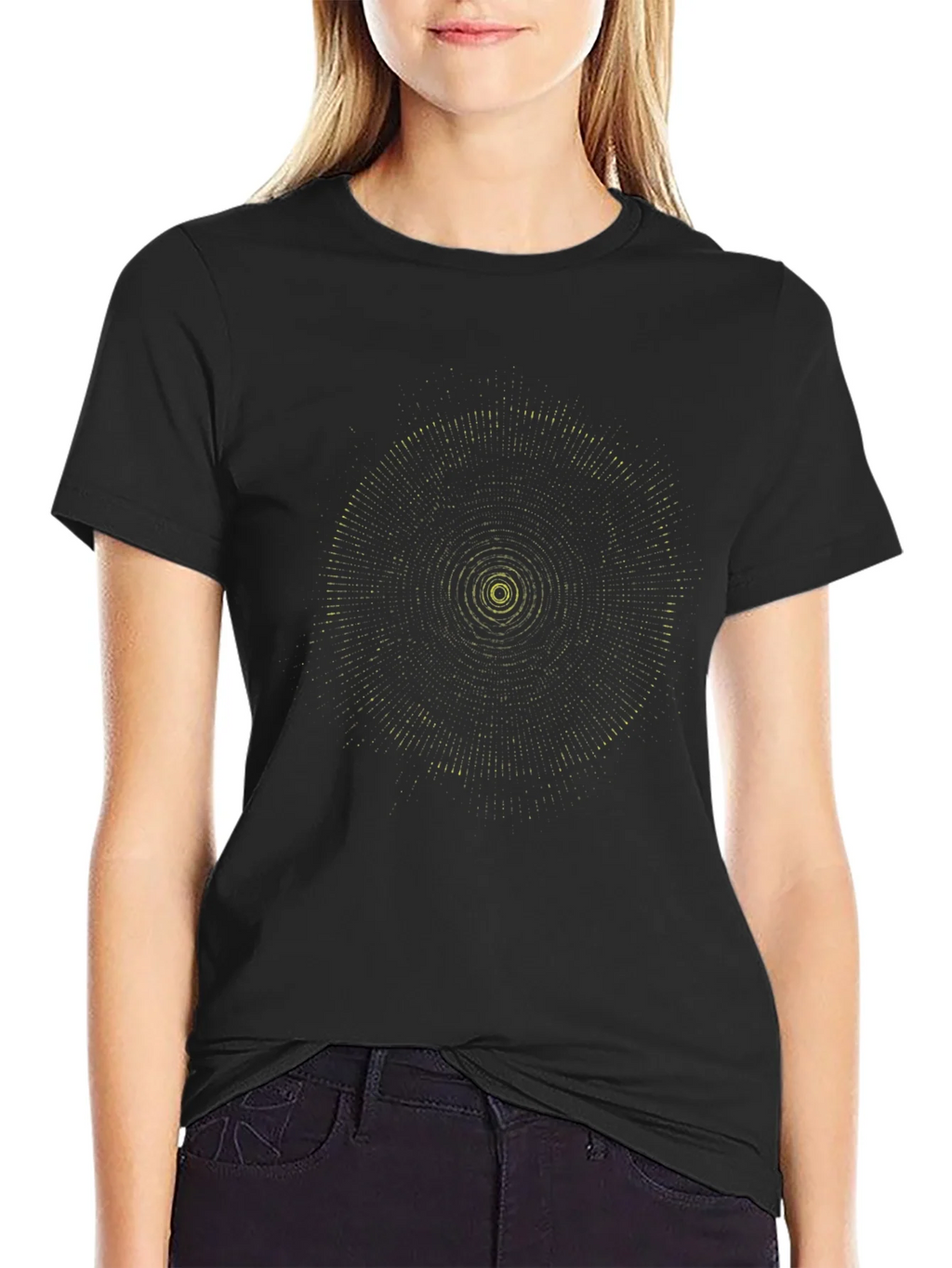 Black Tee with Geometric Circle Design product image 5