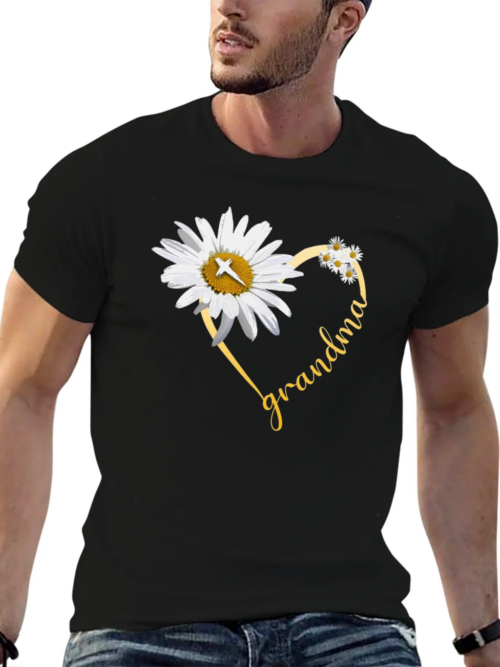 Grandma Daisy Heart T-Shirt product image 9