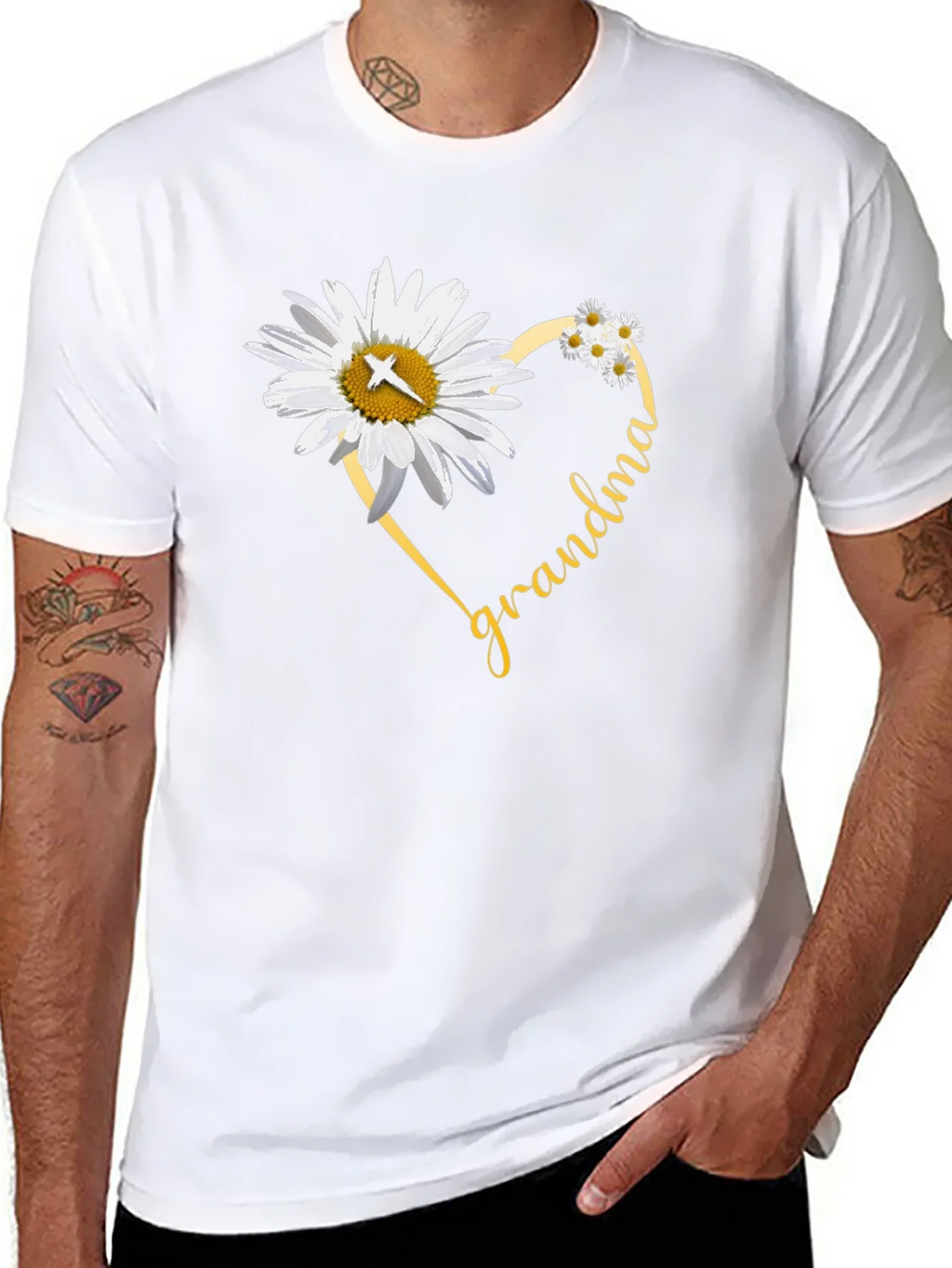 Grandma Daisy Heart T-Shirt product image 10