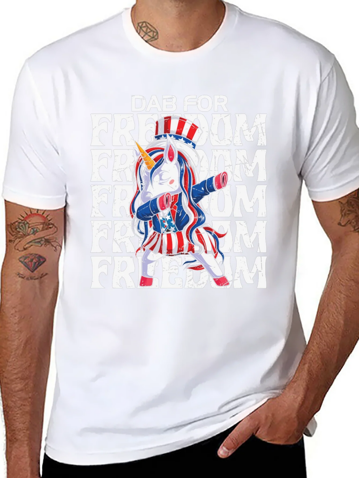 Dab for Freedom Unicorn Tee product image 10