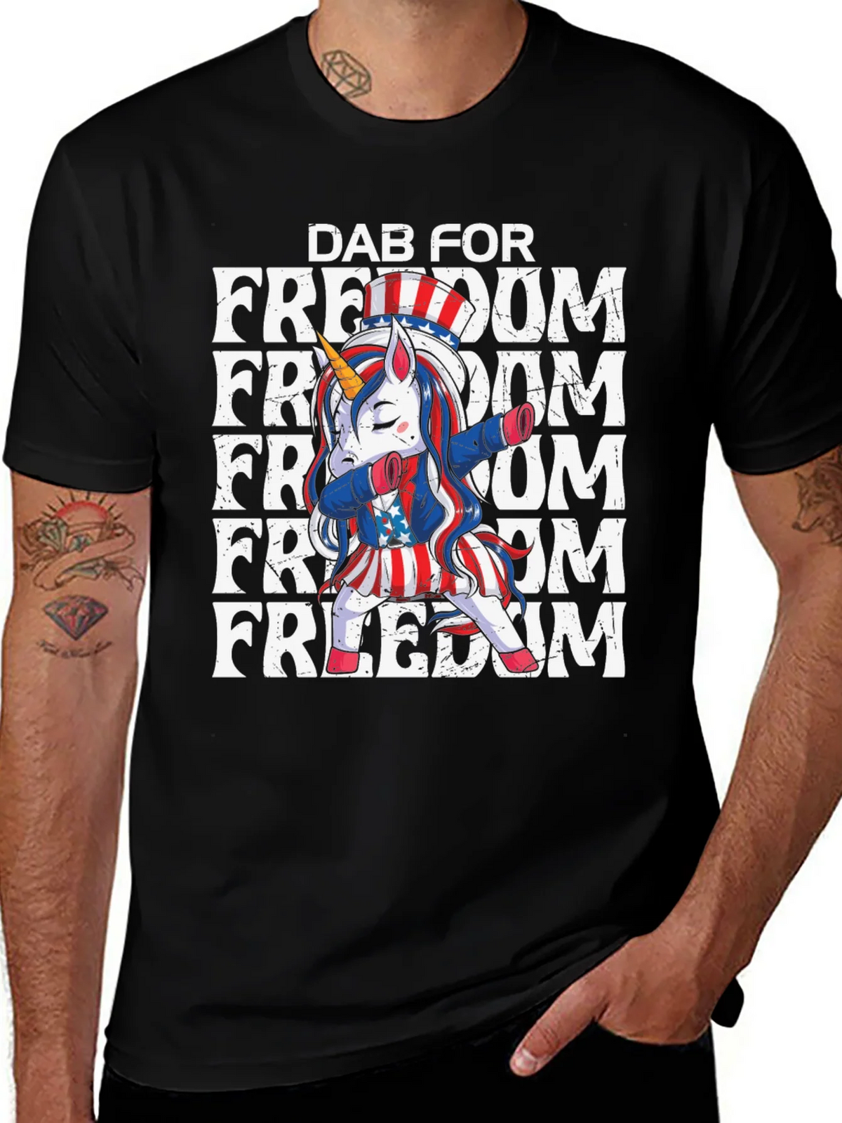 Dab for Freedom Unicorn Tee product image 1