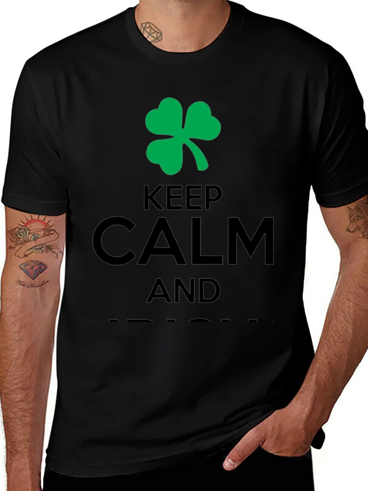 Keep Calm and Shamrock Tee - St. Patricks Day Shirt product image 1