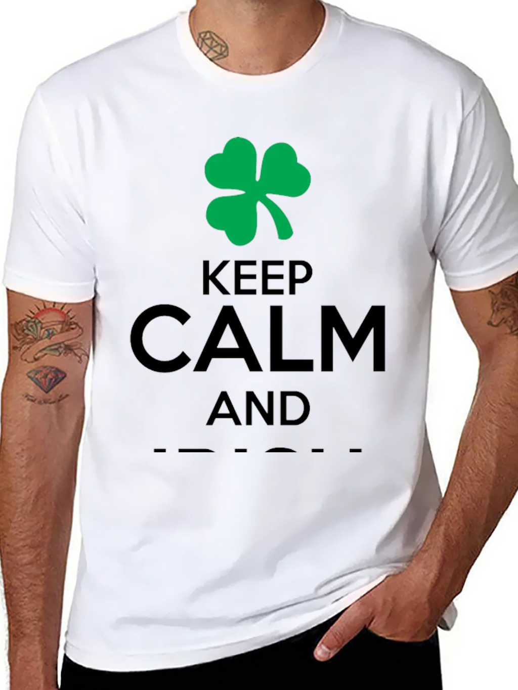 Keep Calm and Shamrock Tee - St. Patricks Day Shirt product image 10
