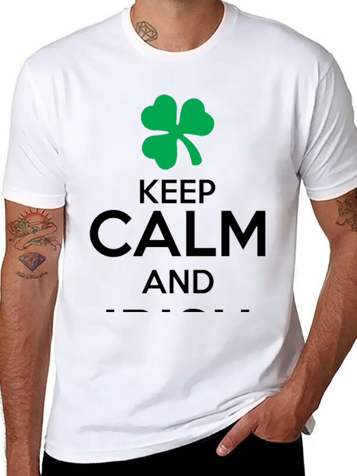 Keep Calm and Shamrock Tee - St. Patricks Day Shirt product image 10