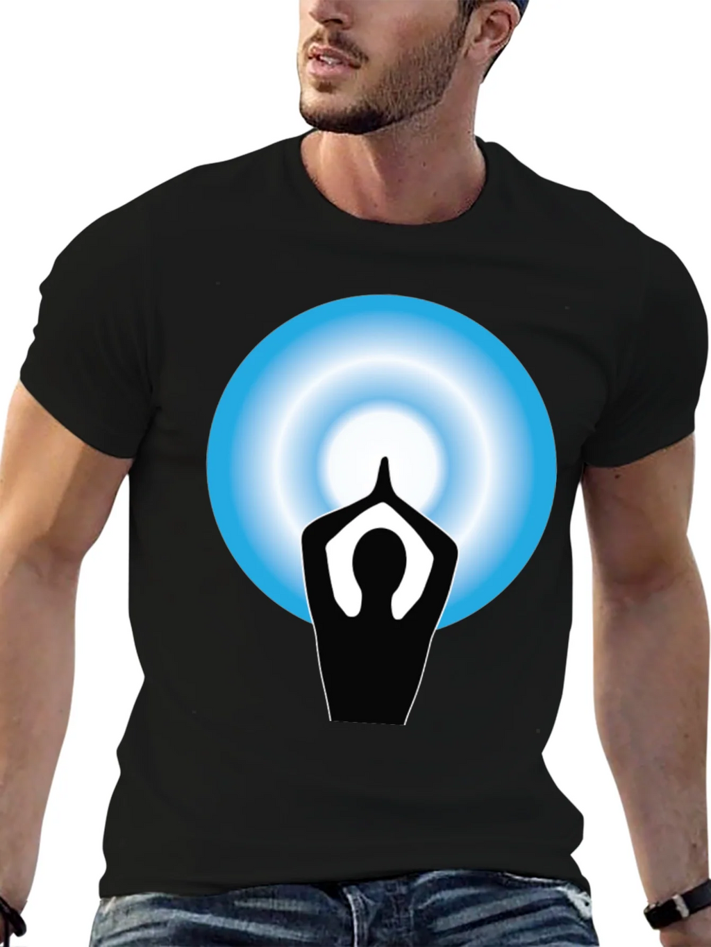 Yoga Meditation Graphic Black T-Shirt product image 9