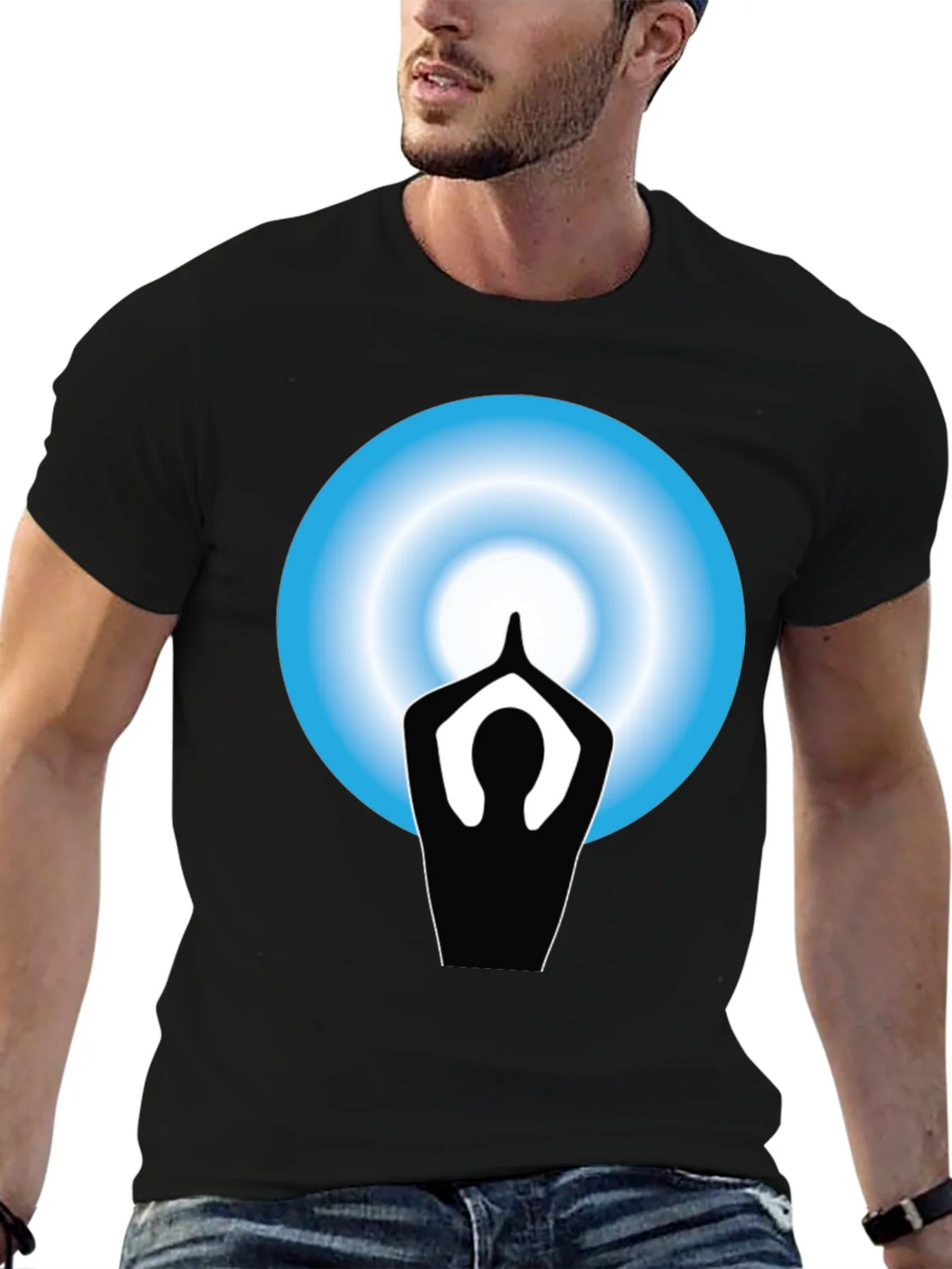 Yoga Meditation Graphic Black T-Shirt product image 9