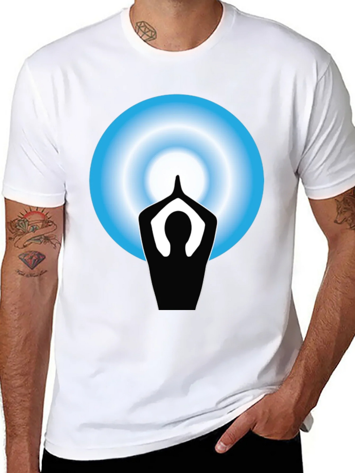 Yoga Meditation Graphic Black T-Shirt product image 10
