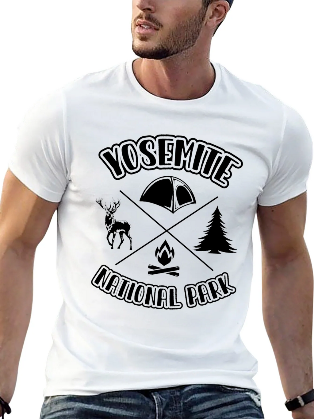 Yosemite National Park Camping T-Shirt product image 4