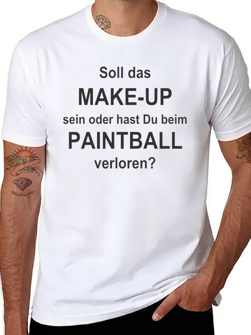 Funny Paintball or Make-up? Black T-Shirt product image 10