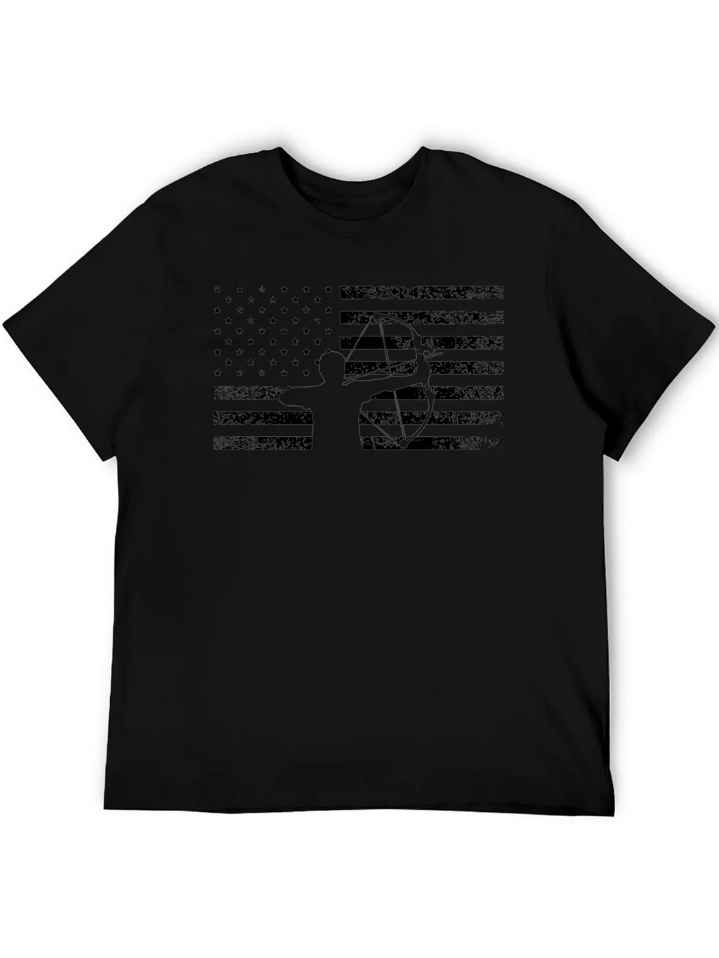 American Flag Archer Graphic Tee - Black Cotton product image 8