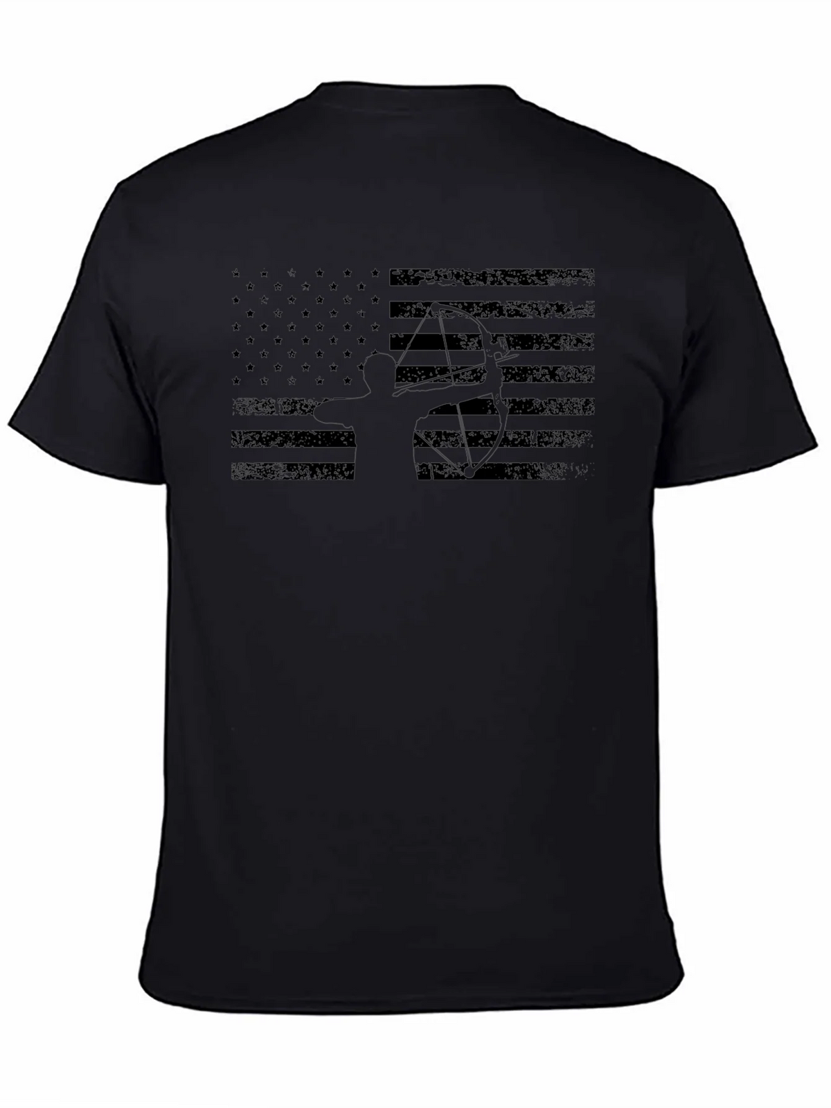 American Flag Archer Graphic Tee - Black Cotton product image 7