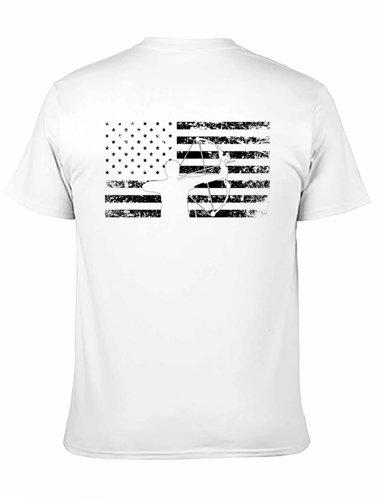 American Flag Archer Graphic Tee - Black Cotton product image 2