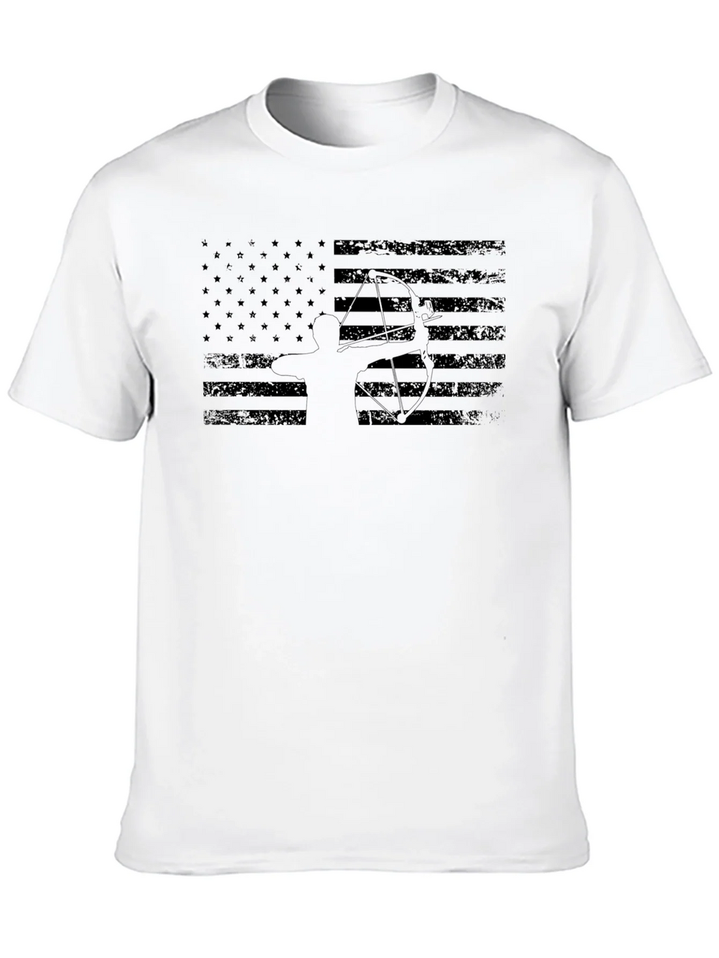 American Flag Archer Graphic Tee - Black Cotton product image 12