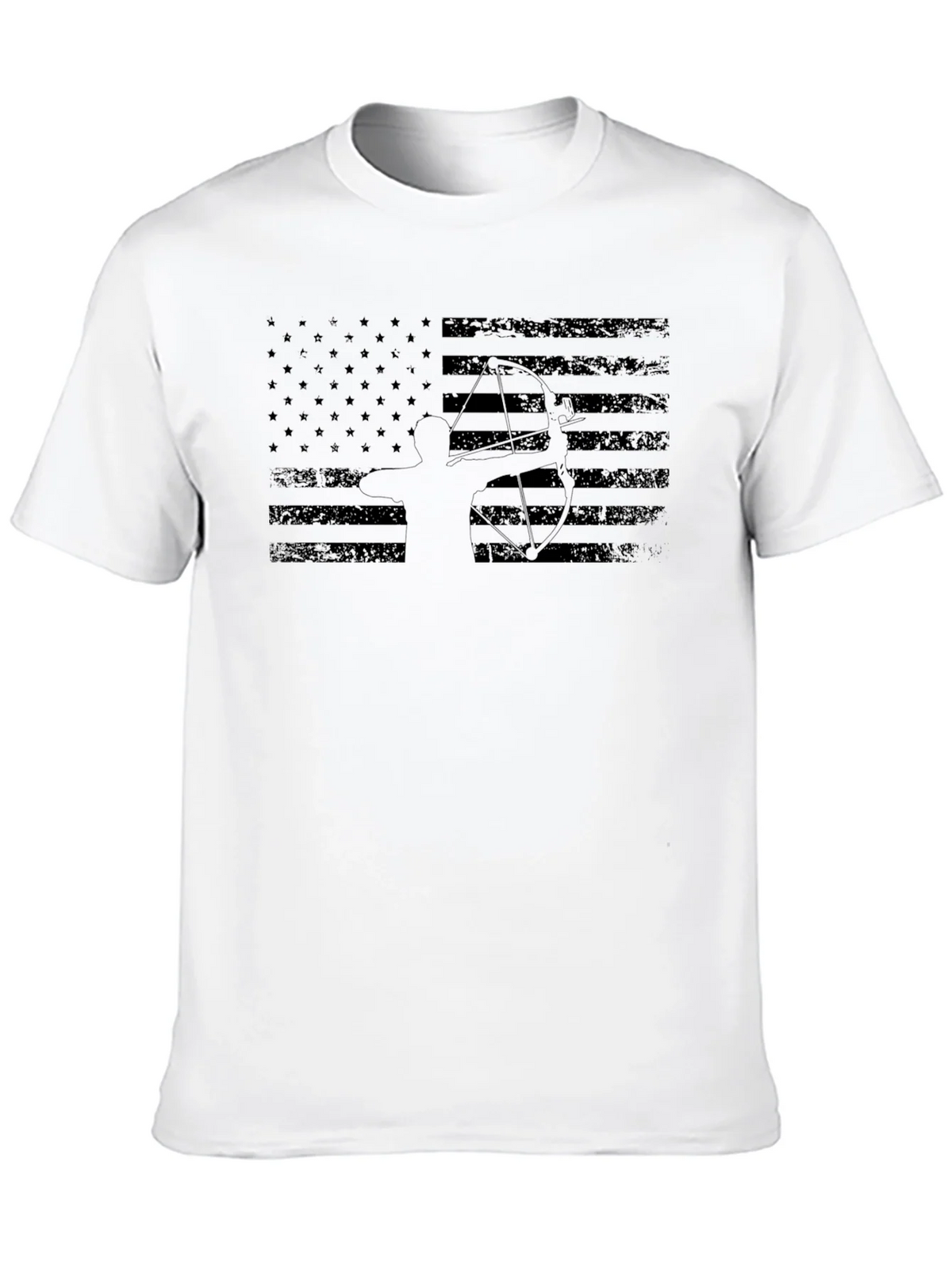 American Flag Archer Graphic Tee - Black Cotton product image 12