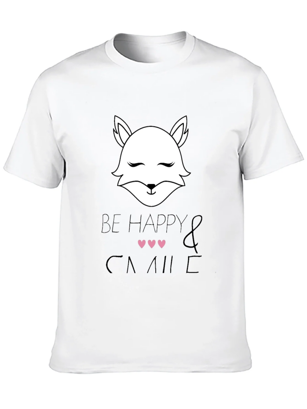 Be Happy and Smile T-Shirt with Cute Fox Design product image 12