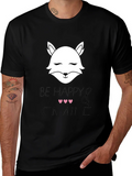 Be Happy and Smile T-Shirt with Cute Fox Design product image 1