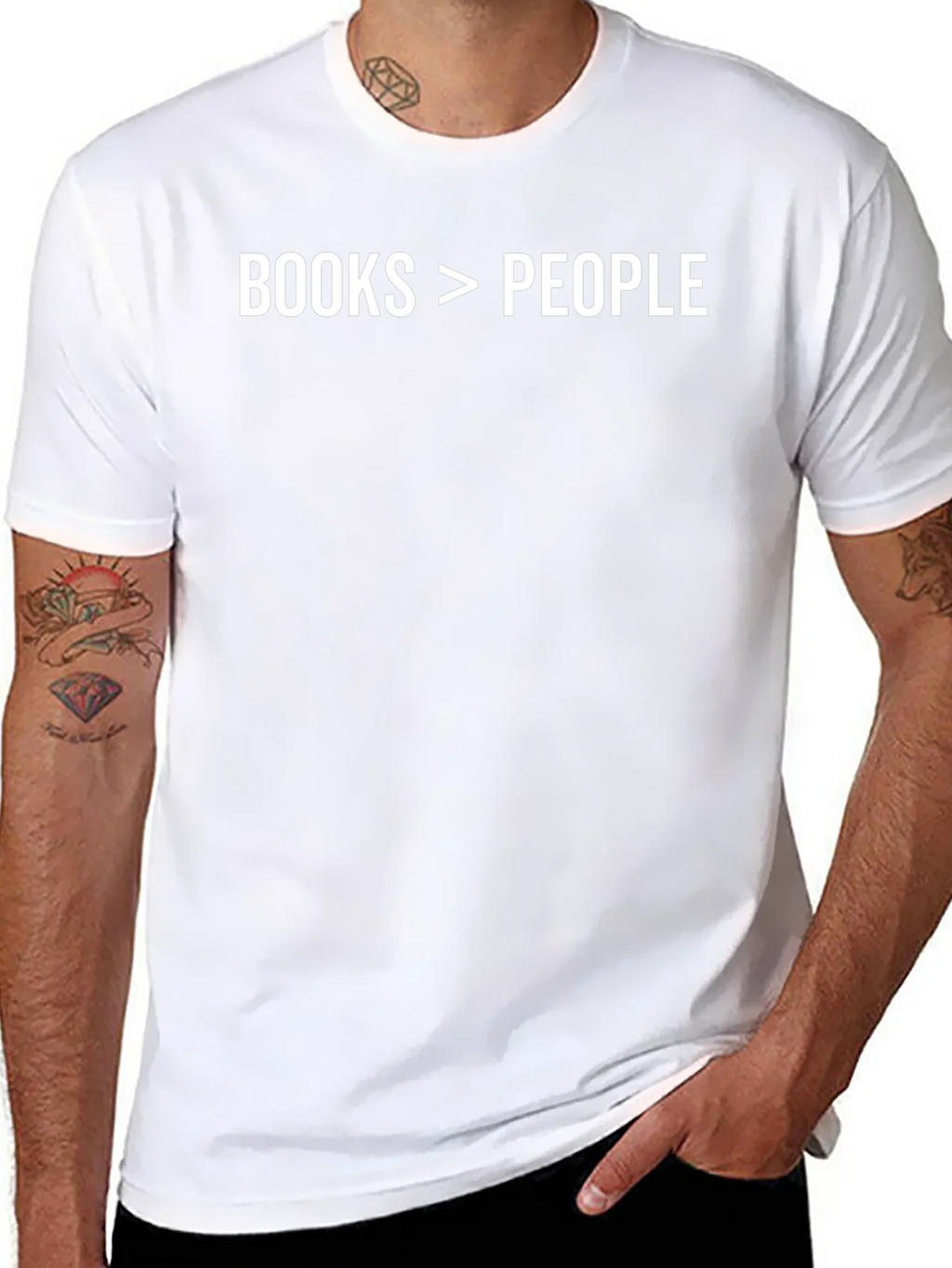 Books > People T-Shirt - Black Graphic Tee product image 10