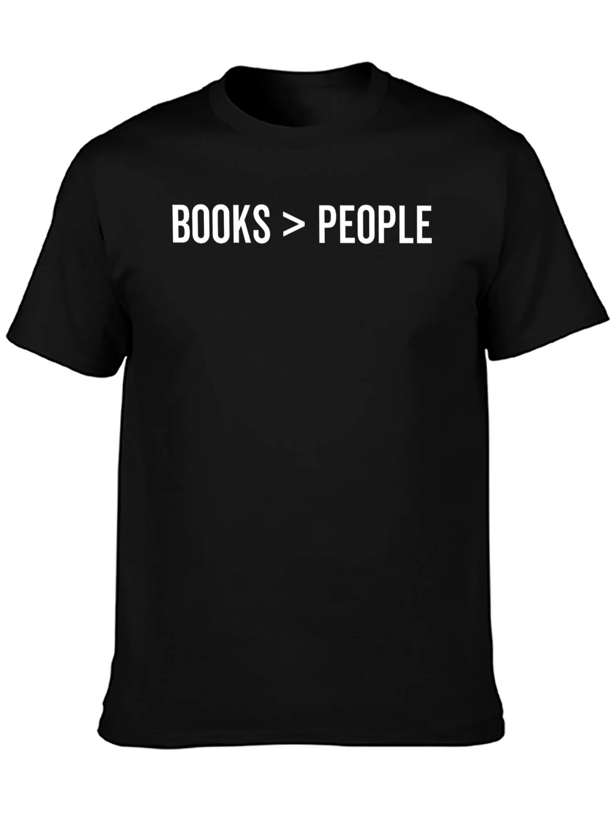 Books > People T-Shirt - Black Graphic Tee product image 6