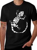 Tribal Gecko Graphic Tee - Stylish Black T-Shirt product image 1