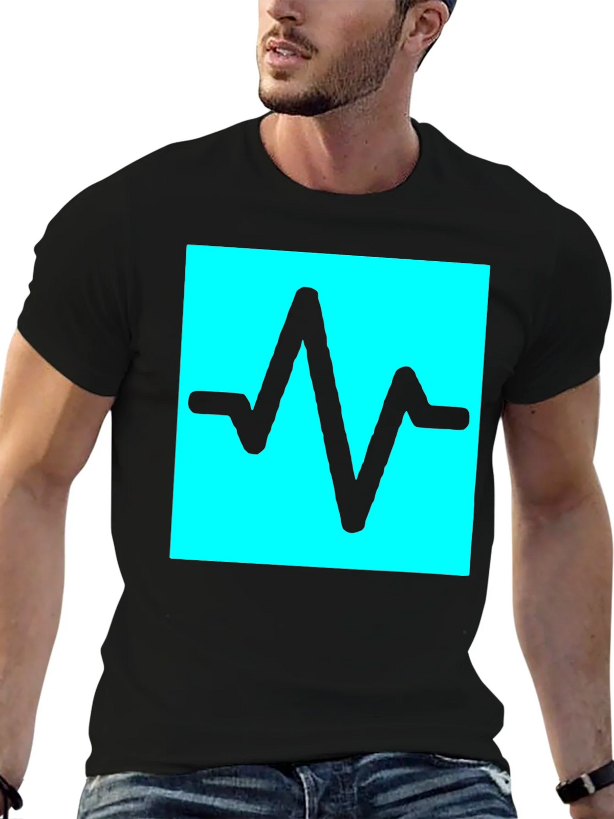 Pulse Wave T-Shirt - Black Graphic Tee product image 9