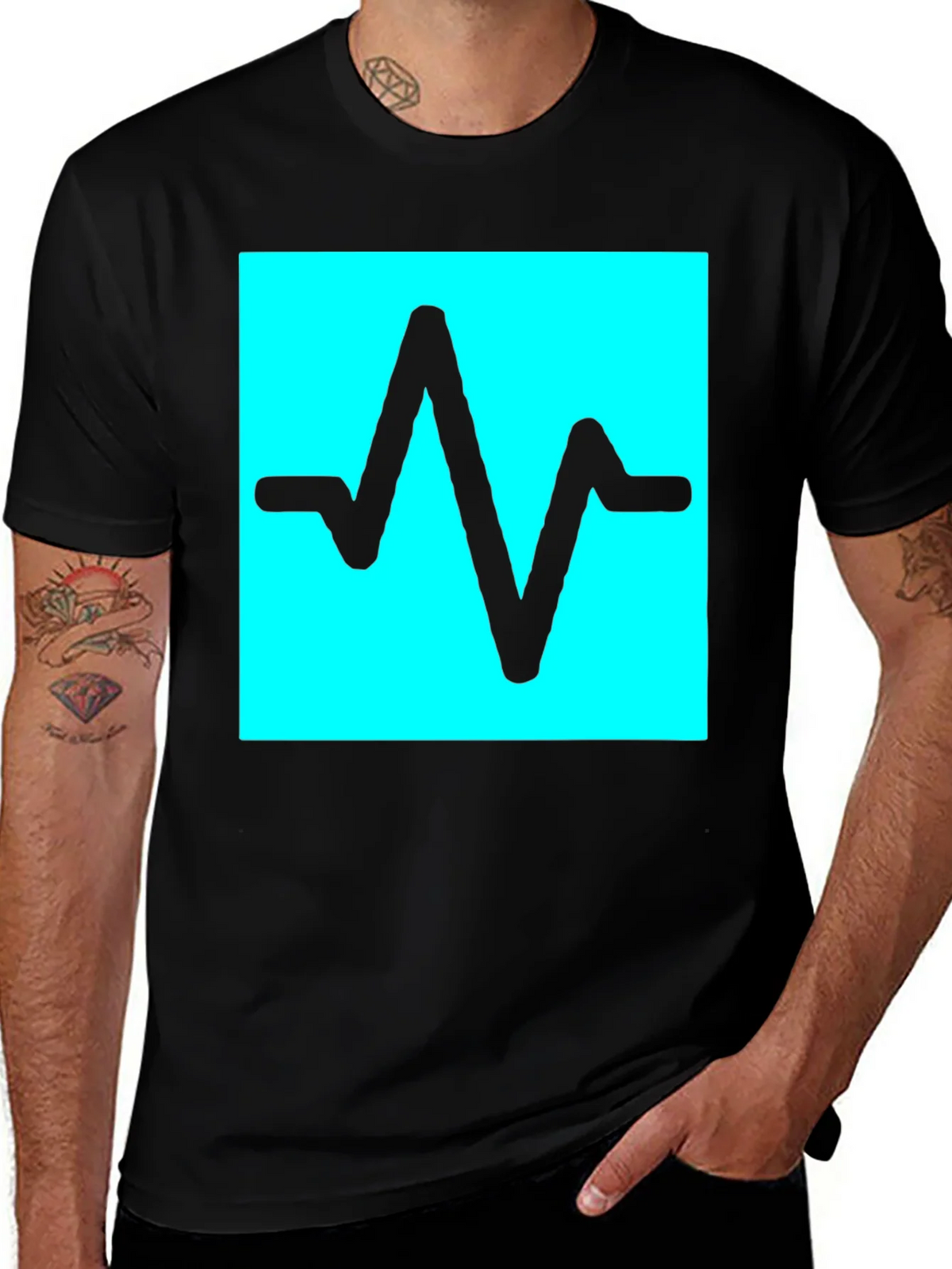 Pulse Wave T-Shirt - Black Graphic Tee product image 1