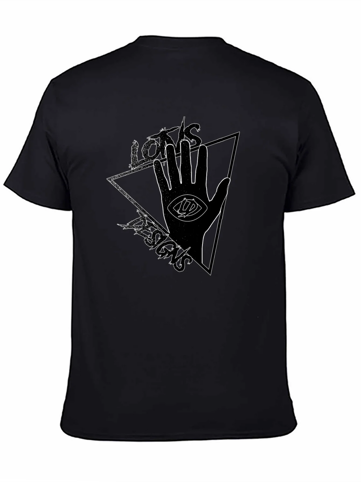 Eye Hand Triangle Graphic Tee - Black Cotton T-Shirt product image 7