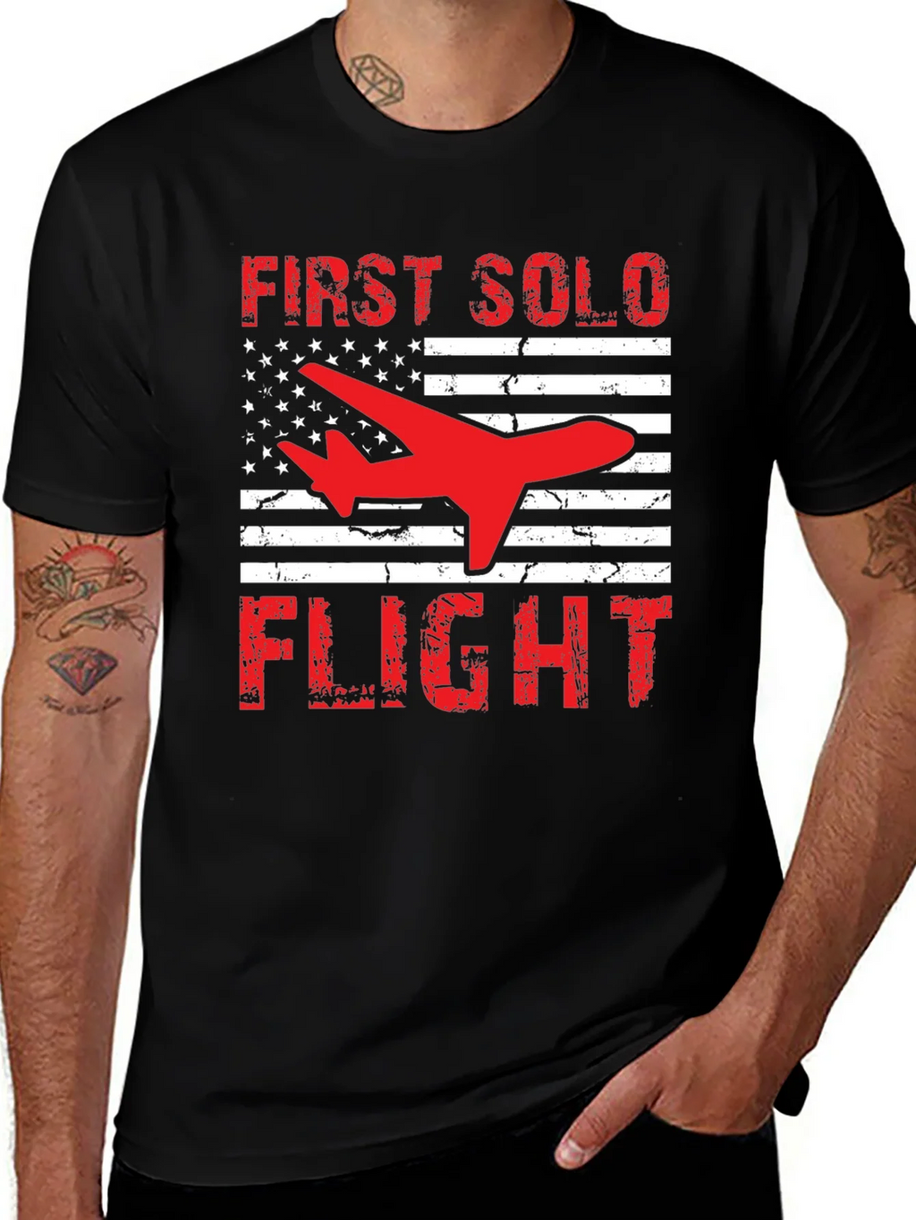First Solo Flight Patriotic T-Shirt product image 1